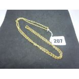 A long 18 ct gold anchor link chain necklace, London import mark for 1983, 26.3 gm WE DO NOT TAKE