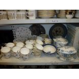 12 Royal Doulton Christmas plates in boxes, a Royal Stafford part tea service approximately 41