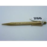 A 9 ct gold propelling pencil by Rose, London 1960 hallmark WE DO NOT TAKE CREDIT CARDS OR CASH.