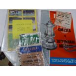 Chelsea v Spurs 1967 Cup Final programme x 2 plus ticket stubs and fixture list. WE DO NOT TAKE