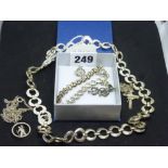 Modern silver jewellery, including a necklace, cross on chain, bracelet, earrings, etc., 104 gm WE