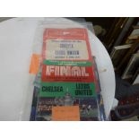 Chelsea V Leeds 1970 Cup Final and replay programmes and song sheets. WE DO NOT TAKE CREDIT CARDS OR