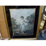 A selection of 14 various framed items comprising prints, watercolours and oils, including a pair of