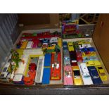 Three cartons of assorted mainly die-cast model vehicles, including Corgi and Dinky, Dinky