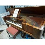 A 19th century square, mahogany piano by Thomas Broadwood & Sons, London with six and a half