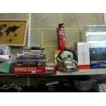 A real mixed lot including a mirror fronted bathroom cabinet, a laser silicon gun, electric kettles,