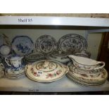 A Johnson Brothers Indian Tree pattern part dinner service approx. 32 pieces, part tea services