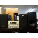 A mixed lot including a Sony S Master micro hifi system CMT-G1B1P with speakers, a Samsung