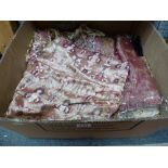 A box of good quality scarves and shawls including Chinese brocade and Indian embroidered [