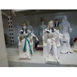 A set of six Royal Worcester Egyptian figurines. [s2] WE DO NOT TAKE CREDIT CARDS OR CASH. STORAGE