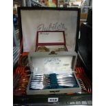 Modern Polish 800 silver cutlery, in four cases, comprising a service for six, two sets of six