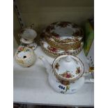 Royal Albert Old Country Roses part tea and dinner service, approximately 24 pieces, and a Clarice