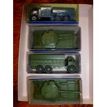 Dinky military vehicles including two 651 Centurion Tanks, 622 10-ton Army Truck, and a Supertoys