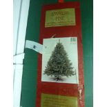 Two boxed artificial Christmas trees [end of first aisle] WE DO NOT TAKE CREDIT CARDS OR CASH.