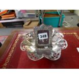 A George VI silver footed sweetmeat dish, Sheffield 1937, together with a small modern silver-