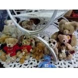 A quantity of teddy bears including Steiff, Harrods and Beanie Babies. [on lot 889] WE DO NOT TAKE