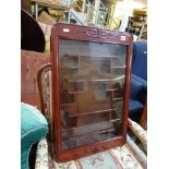 A Chinese hardwood bijouterie wall cabinet (28 x 18 in) [on lot 937] WE DO NOT TAKE CREDIT CARDS