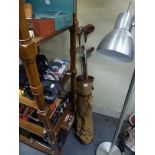 A bag of ladies vintage golf clubs including wooden [next to shelf 83]