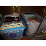 Four crates of assorted jazz and swing 12 in records including many Frank Sinatra, Duke Ellington,