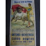 A bullfighting lot including a number of studio photographs of matadors and bulls including those by