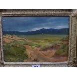 Thomas J. Purchas, oil on board, 'Sand Dunes', signed and dated 1882, framed, together with George