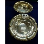 A pair of silver bowls, Sheffield 1910, 5.5 ozt WE DO NOT TAKE CREDIT CARDS OR CASH. STORAGE IS