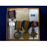A First World War medal group awarded to 53149 Pte. S.A. Brown. R.A.M.C. comprising a Military Medal