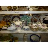 An Aynsley part tea service plus further teapots and cabinet plates, a set of boxed Royal