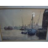 Peter Gray, watercolour, 'Early Evening, River Tyne', signed (36 x 54 cm), framed WE DO NOT TAKE