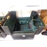 Two fine Edwardian dressing cases in green textured leather, one by Asprey, the other by the