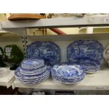 A Spode Italian part dinner service approximately 32 pieces including two small serving plates. [s6]