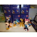 A set of six Royal Doulton 70th Anniversary 'The Mickey Mouse Collection' figurines including