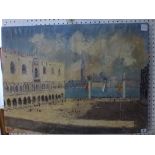 Pollintine', an oils on canvas, St Mark's Square, Venice, bearing signature (61 x 82 cm). WE DO