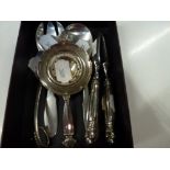A Georg Jensen Acanthus pattern silver tea strainer in crisp condition, London import mark for 1963;