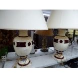 A large pair of Jean Roger Faitmain table lamps and shades. [s29 & 37] WE DO NOT TAKE CREDIT CARDS