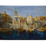 Paulicevic Ante (?), oils on canvas, The Old Port, Dubrovnik 1975 signed (46 x 66 cm), framed,