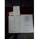 Ephemera relating to the marriage of the Prince od Wales and Lady Diana Spencer 29th July 1981,