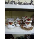A Royal Albert Old Country Roses part tea service 22 pieces. [s71] WE DO NOT TAKE CREDIT CARDS OR