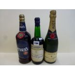 Moet & Chandon Premiere Cuvee, 75 cl (x1); Pusser's Rum, 1 litre (x1); Harveys Bristol Milk