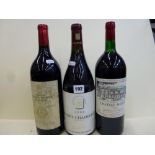 Three magnums: Gevrey-Chambertin 2004 Domaine Drouhin-Laroze; Ch. Langoa-Barton St Julien 1977;