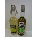 Two small bottles of Chartreuse, one green, one yellow (levels and conditions not stated) (2) [