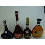 Brandy and Port: Otard VSOP Cognac, 100 cl (x1); Courvoisier VSOP Champagne Cognac, 70 cl (x1); M&