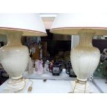A pair of large Jean Roger Faitmain table lamps and shades. [s33 & 37] WE DO NOT TAKE CREDIT CARDS
