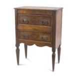 BEDSIDE TABLE IN WALNUT 18TH CENTURY ROME