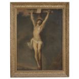 OIL PAINTING CRUCIFIXION BY A FLEMISH PAINTER OF THE 18TH CENTURY