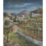 OIL PAINTING OF A LANDSCAPE SIGNED 'PEO' 20TH CENTURY