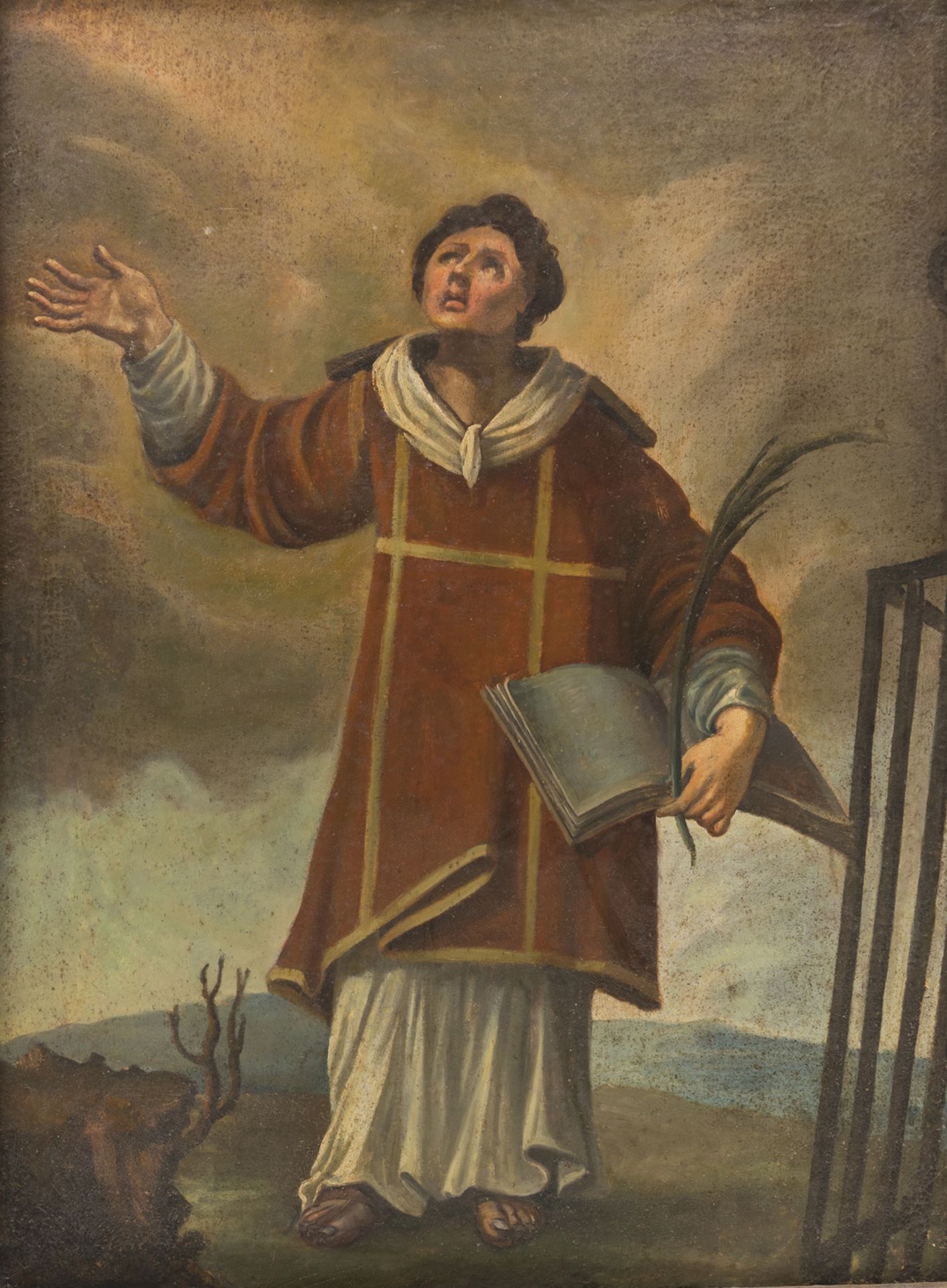 PAINTING SAINT LAWRENCE 17TH CENTURY