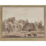 FOUR SEPIA LANDSCAPES OF FRENCH SCHOOL EARLY 19TH CENTURY