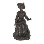 BRONZE SCULPTURE OF A LADY ROMAN FOUNDRY 19TH CENTURY