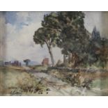 WATERCOLOR 'VIA APPIA' BY GUIDO SARTORI